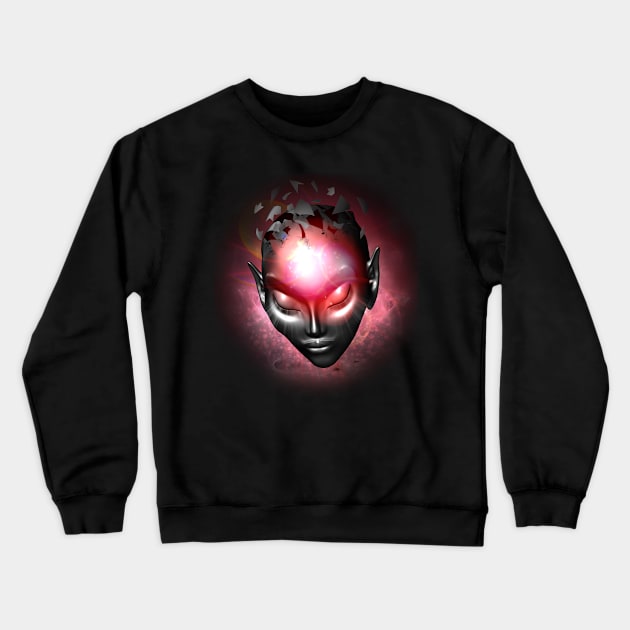 Alien Mental System Crewneck Sweatshirt by BluedarkArt